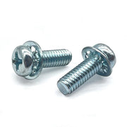 #10-32x3/4" Internal Tooth Sems Phillips Pan Head Machine Screws Zinc