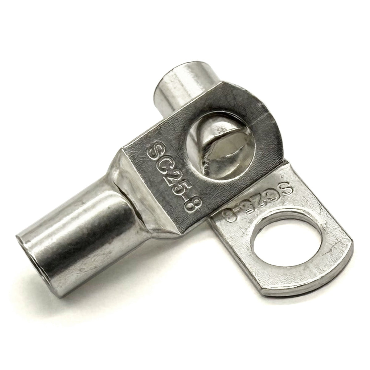 Copper Tin Lug Terminal 4AWG, M8 (5/16") Hole, SC25-8