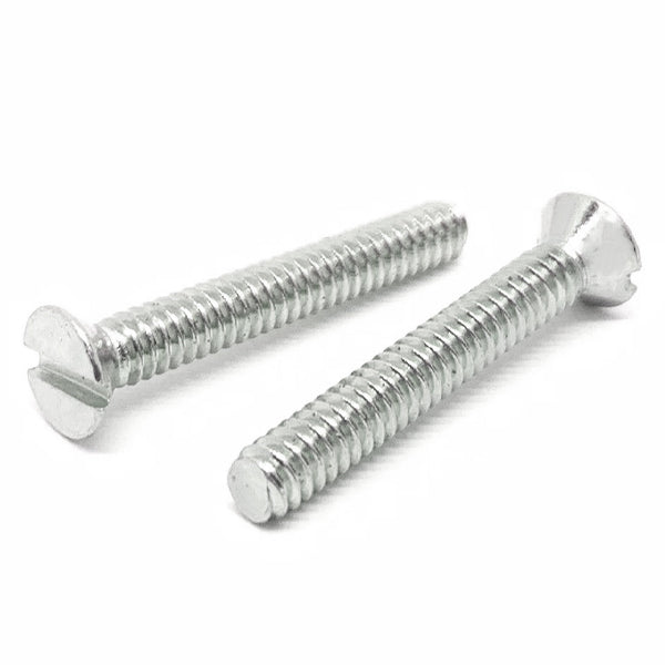 #12-24x1" Stainless Steel Slotted Flat Head Machine Screws Steel