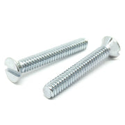 #6-32x1-1/4" Slotted Flat Head Machine Screws Steel Zinc
