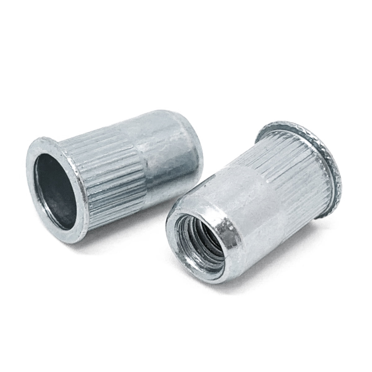 #10-32 (.020-.130) Aluminum Small Flange Knurled Body Rivet Nut