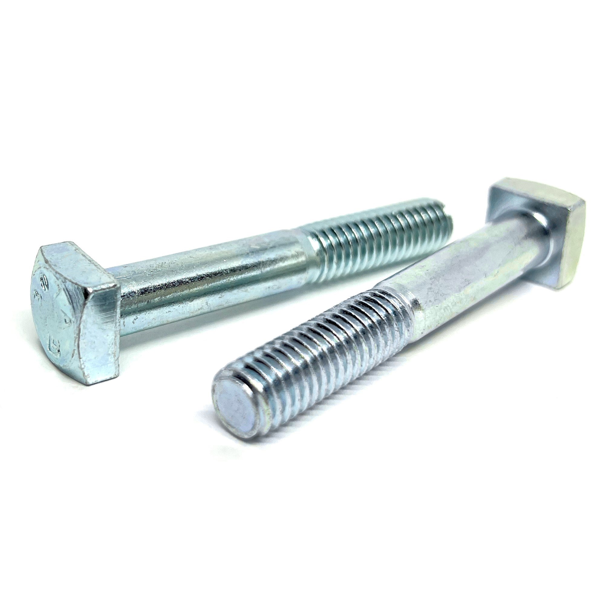 3/4"-10x3-1/2" Square Head Bolts Grade A307 Zinc Clear