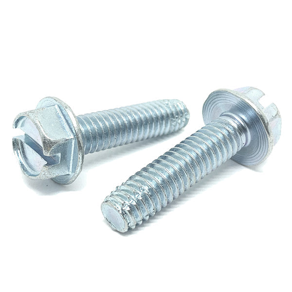 #8-32x1/2" Slotted Hex Washer Head Type F Thread Cutting Screws Zinc