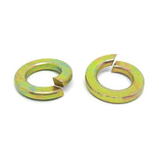 M4 Split Lock Washers Zinc Yellow