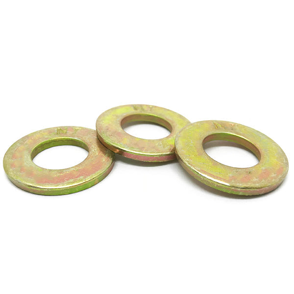 3/4" SAE Grade 8 Flat Washers Zinc Yellow