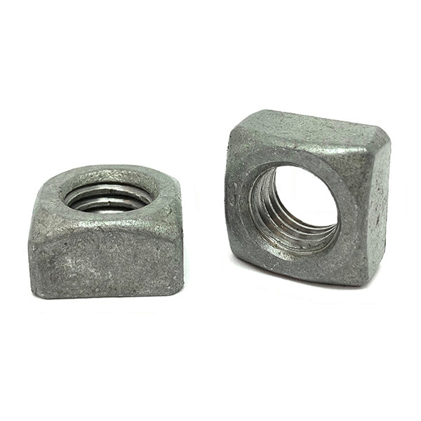 1/2"-13 Steel Square Nuts Galvanized