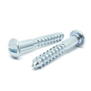 #8x2" Slotted Round Head Wood Screws Zinc Clear