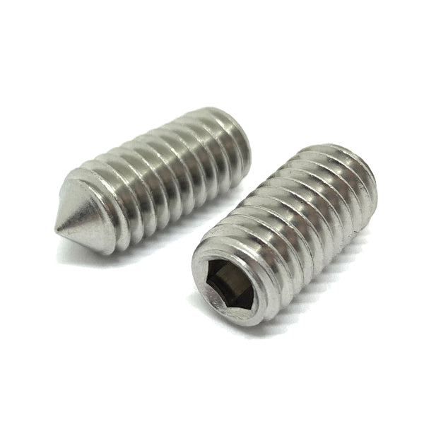 #8-32x3/8" Stainless Steel Cone Point Allen Socket Set Screw