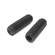 1/4-20x1-1/4" Alloy Knurled Cup Point Allen Socket Set Screw Black Oxide