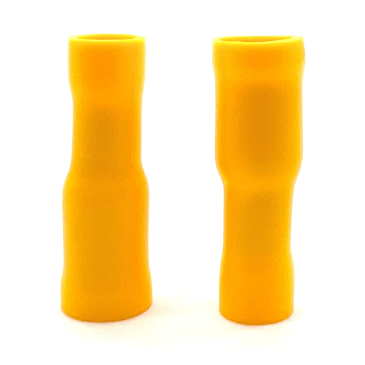 Yellow PVC/Vinyl Female Fully Insulated Bullet Crimp Connector, AWG 12-10