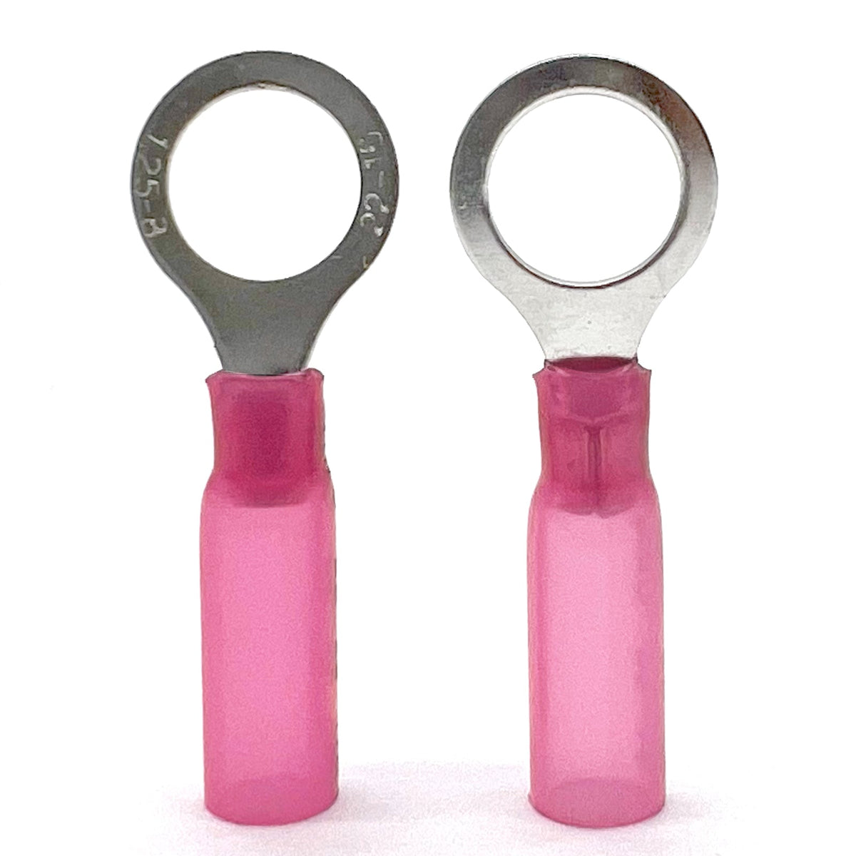 Red Heat Shrink Marine Grade #10 Diameter Ring Connectors, AWG 22-16