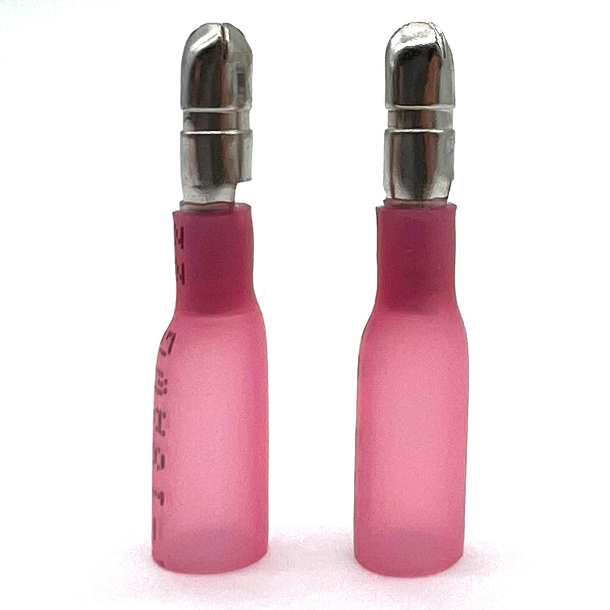 Red Heat Shrink Marine Grade Male Bullet Connectors, AWG 22-18