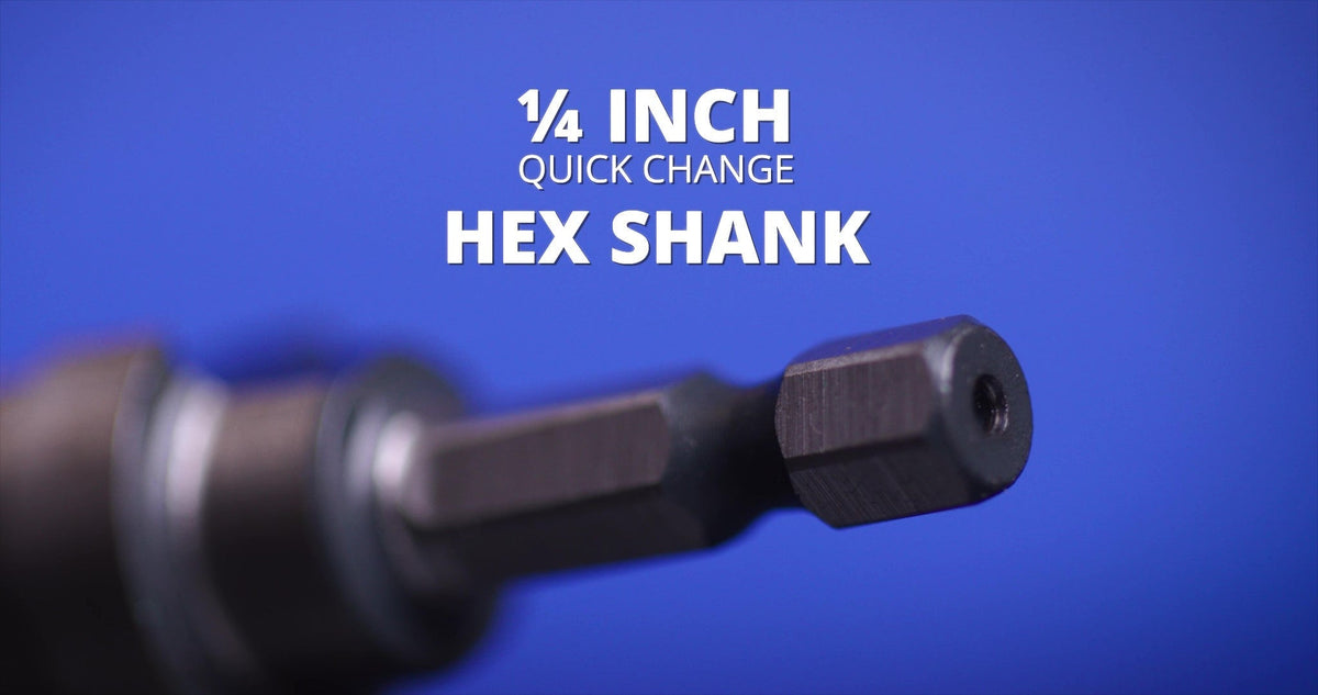 #4 HSS Black & Gold Quick Change Hex Shank Step Drill Bit (3/16" - 7/8" by 1/16")