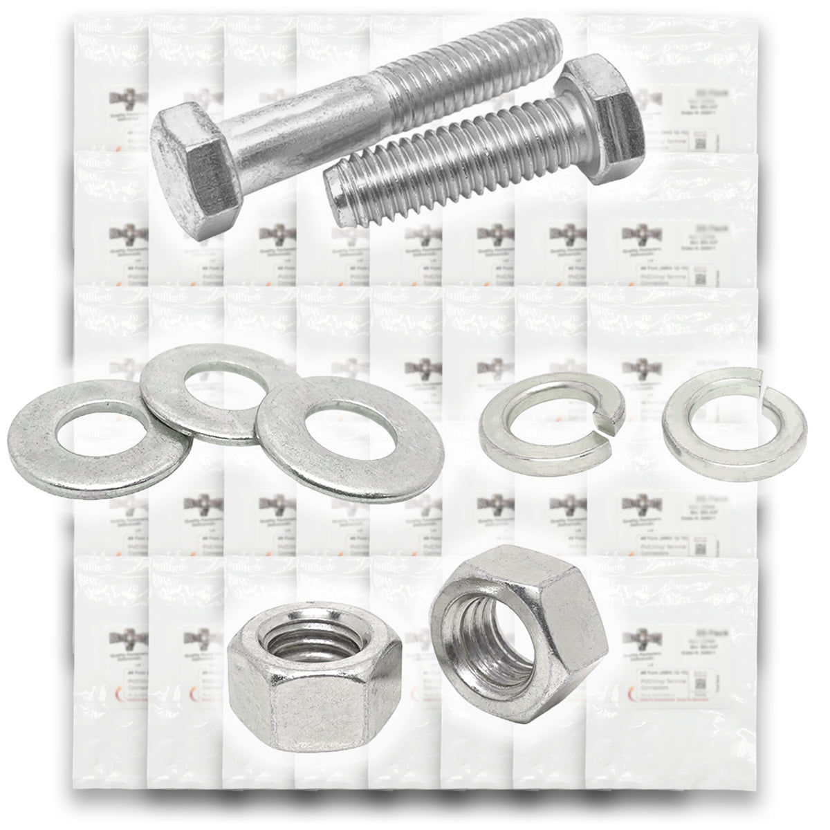 3/8"-16 Coarse 18-8 Stainless Steel Hex Cap Screws, Nuts, & Washers - 754 PCS