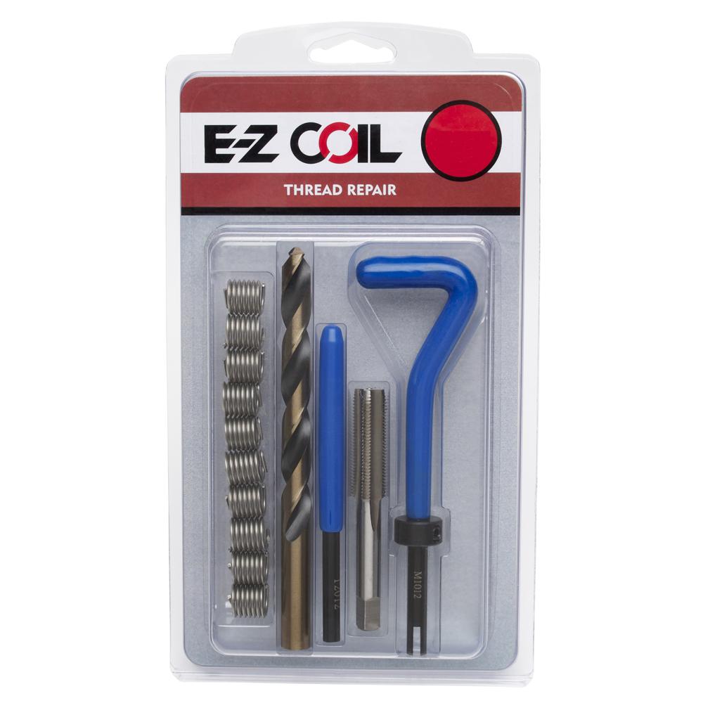 M8-1.25 Stainless Steel Threaded Coil Insert Standard Repair Kit with Inserts, Drill Bit, Tap, Install Tool, and Tang Remover