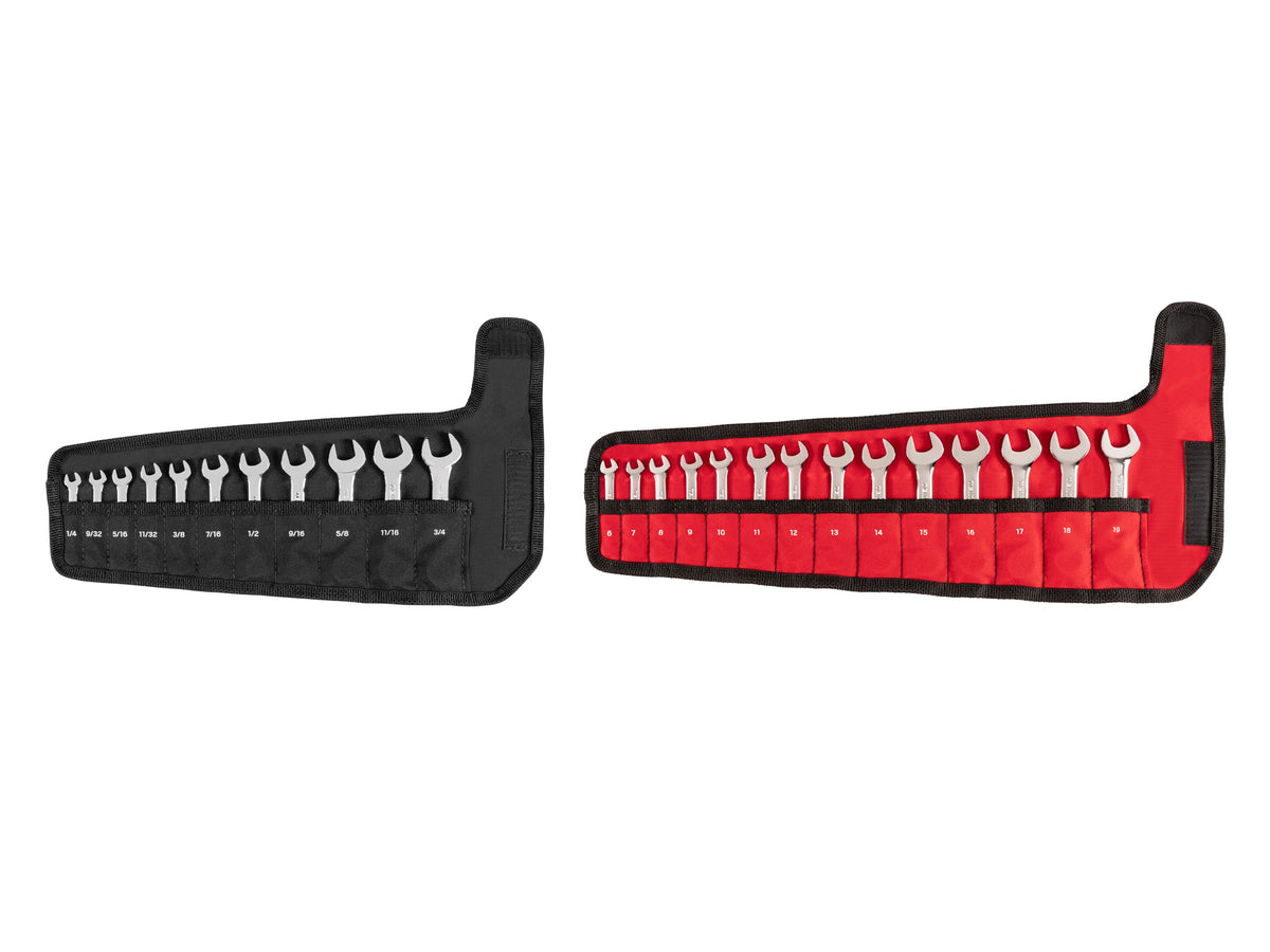 Stubby Combination Wrench Set with Rolls, 25-Piece (1/4 - 3/4 in., 6 - 19 mm)