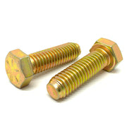 5/16-18x1-1/4" Hex Head Cap Screws Grade 8 Zinc Yellow