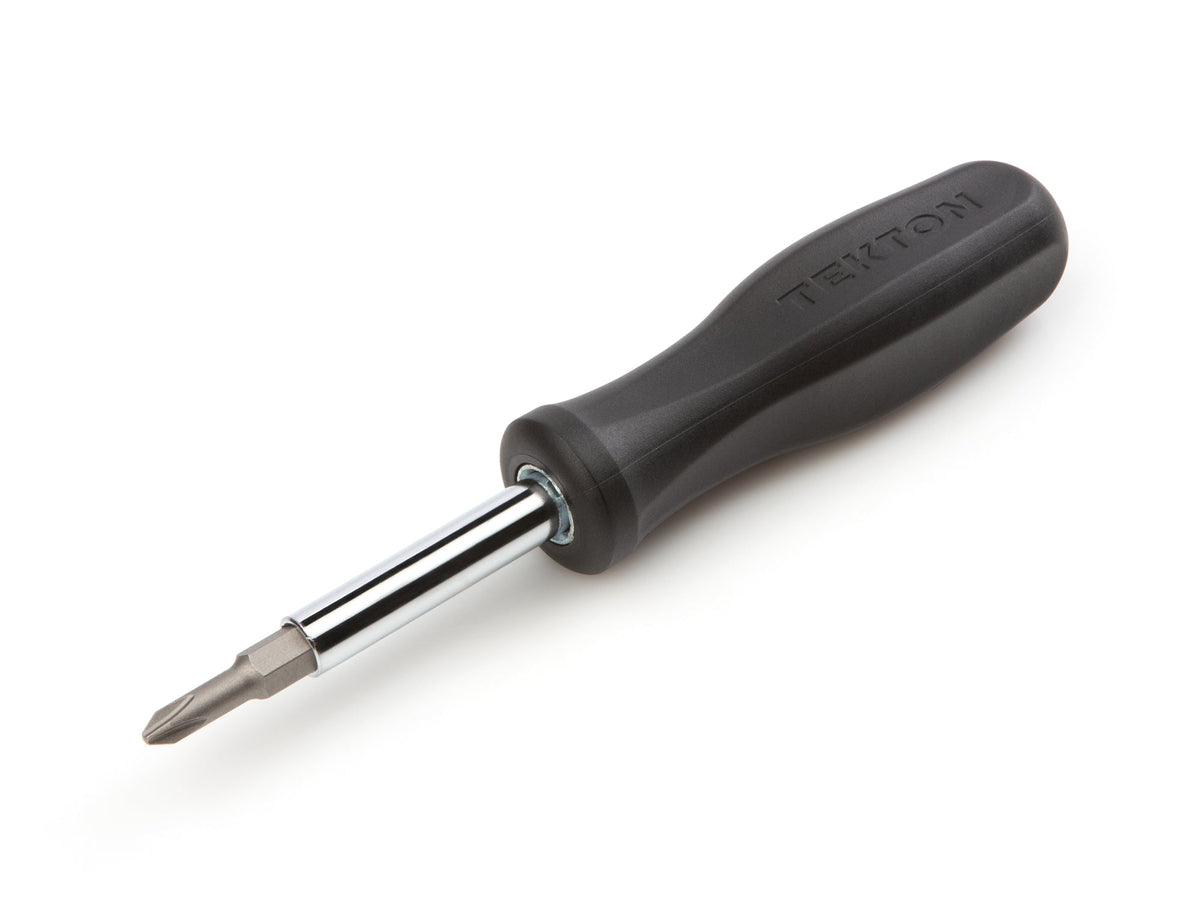 6-in-1 Phillips/Slotted Driver (#1 x 3/16 in., #2 x 1/4 in., Black)