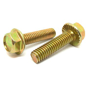 3/8-16x3/4"  Grade 5 Serrated Hex Flange Bolts Zinc Yellow