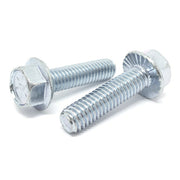 3/8-16x1-3/4" Grade 8 Serrated Hex Flange Bolts Zinc Clear