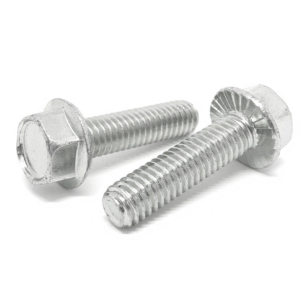 1/4-20x1-3/4" 18-8 Stainless Steel Serrated Hex Flange Bolts
