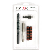 M8-1.25 x M12-1.75 Carbon Steel Solid Wall Threaded Insert W/Red Loctite Standard Repair Kit with Inserts, Drill Bit, Tap, and Install Tool