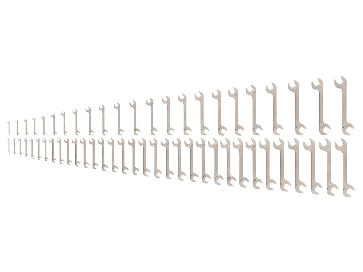Angle Head Open End Wrench Set, 56-Piece (1/4 - 1-1/2 in., 6-38 mm)