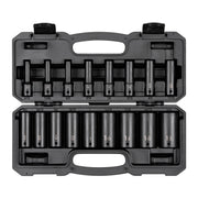 1/2 Inch Drive Deep 12-Point Impact Socket Set with Case, 17-Piece (5/16 - 1-1/4 in.)