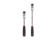 1/2 Inch Drive Flex Head Quick-Release Comfort Grip Ratchet Set, 2-Piece (10-1/2, 14 in.)